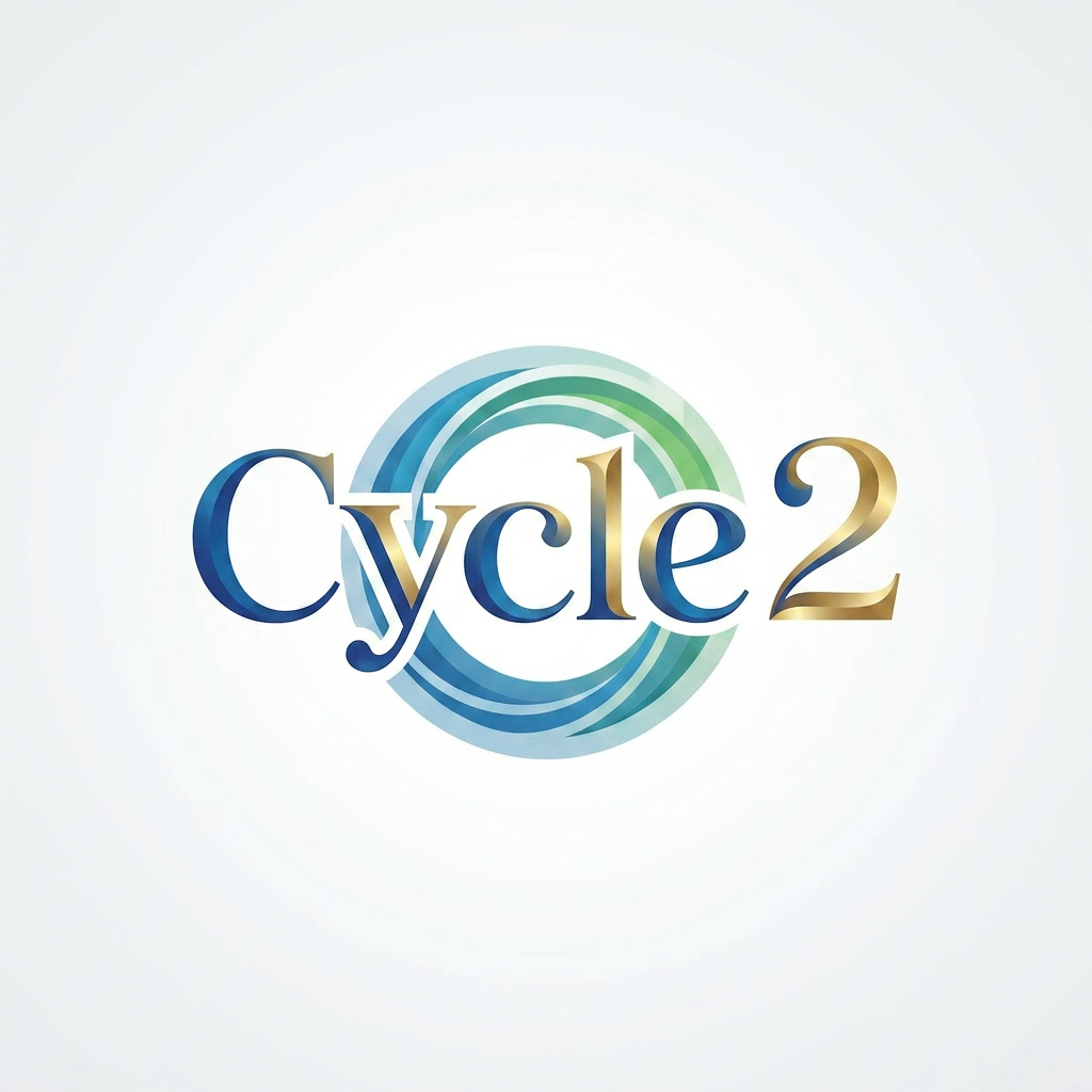 Logo with the word 'Cycle2' featuring blue and green circular arrows forming a cycle around the text and an arrow integrated into the number 2